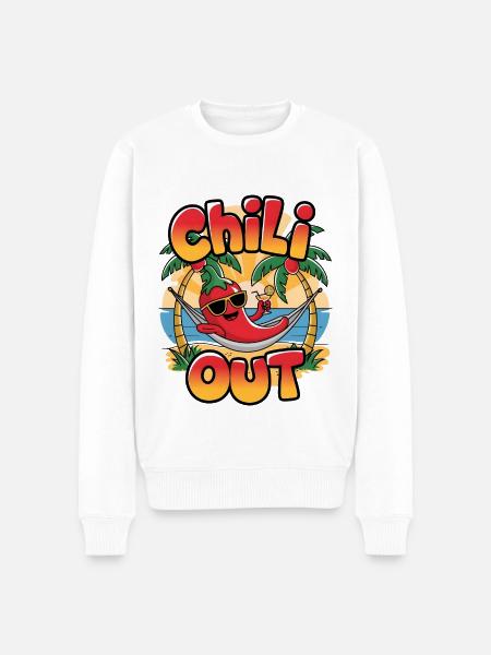Chili Out - Men's Premium Organic Jumper - white