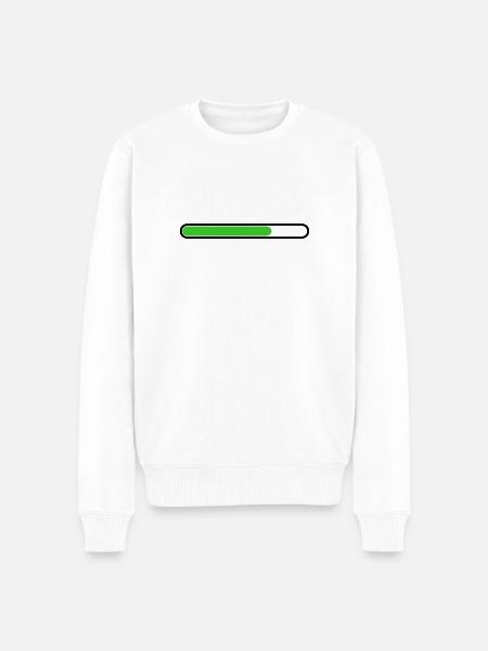 Loading bar Black Green - Men's Premium Organic Jumper - white