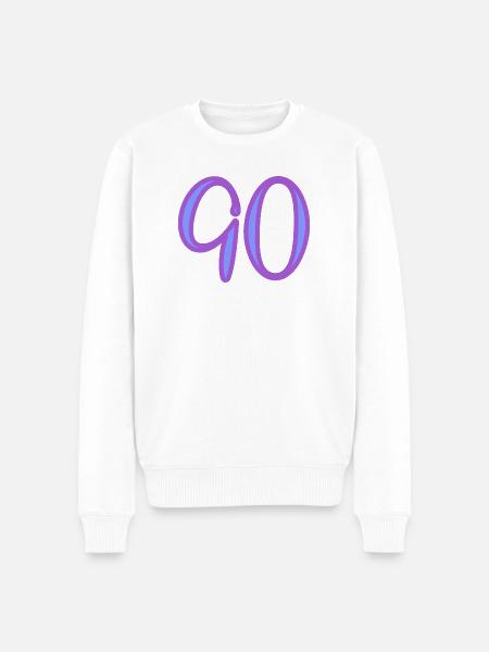 90 - Men's Premium Organic Jumper - white