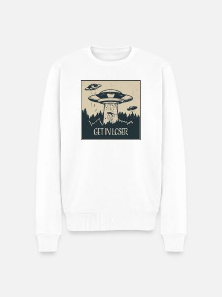 Extraterrestrial UFO Funny Space Gift - Men's Premium Organic Jumper - white