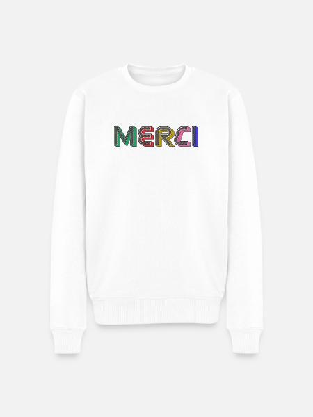 MERCI - Pull Premium bio Homme - blanc