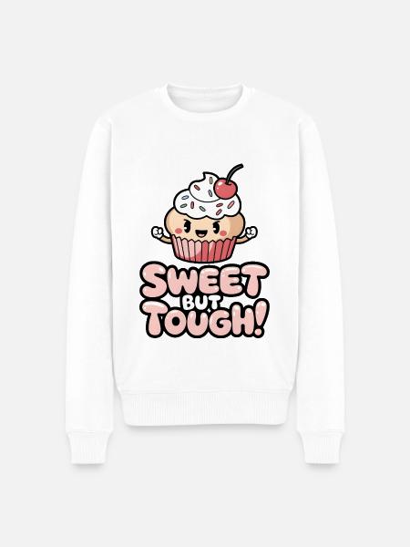 Sweet But Tough! - Men's Premium Organic Jumper - white