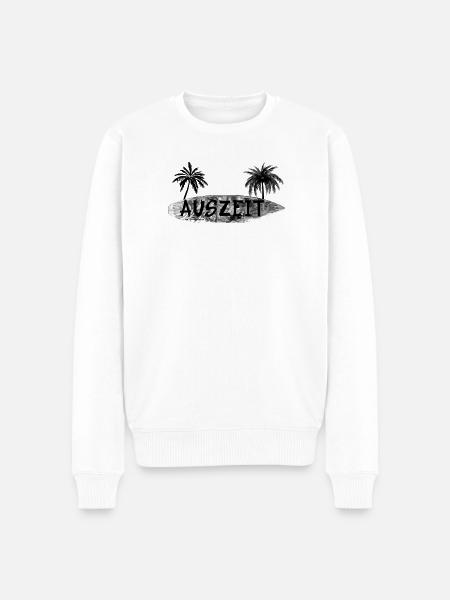 Auszeit Surfbrett - Männer Premium Bio Pullover - Weiß