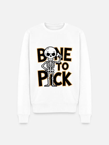 Bone To Pick - Men's Premium Organic Jumper - white