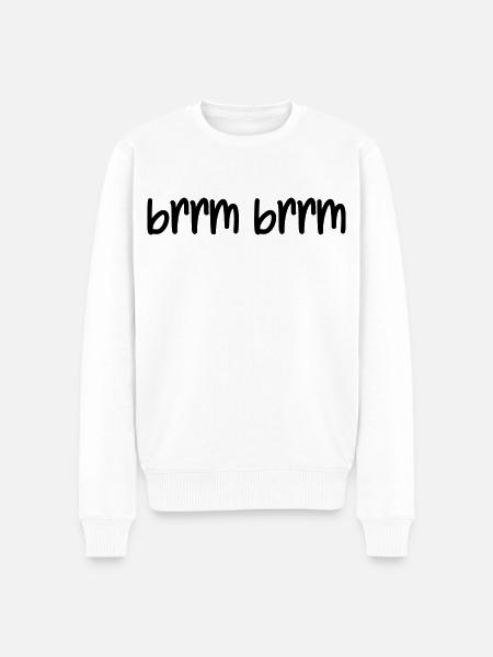 brrm brrm - Men's Premium Organic Jumper - white