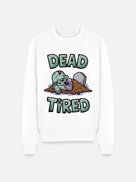 Dead Tired - Men's Premium Organic Jumper - white