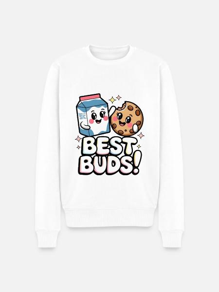 Best Buds! - Men's Premium Organic Jumper - white