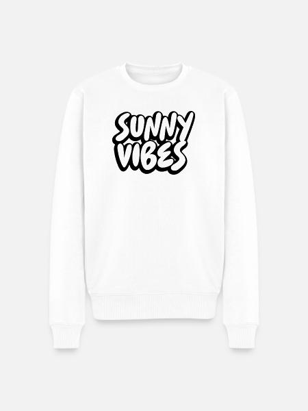 SUNNY VIBES - Men's Premium Organic Jumper - white