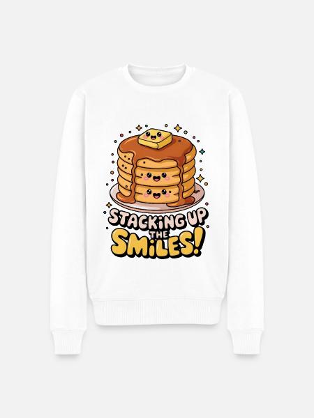 Staking Up The Smiles! - Men's Premium Organic Jumper - white