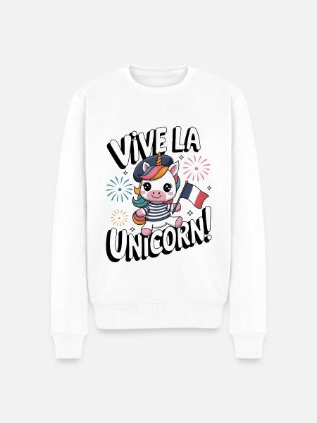 Vive La Licorne ! - Pull Premium bio Homme - blanc