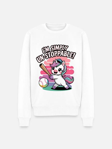 I'm Simply Un-stoppable! - Men's Premium Organic Jumper - white