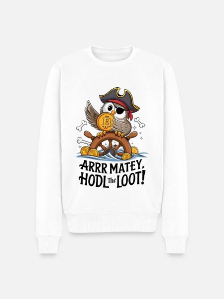Hodl The Loot! - Men's Premium Organic Jumper - white