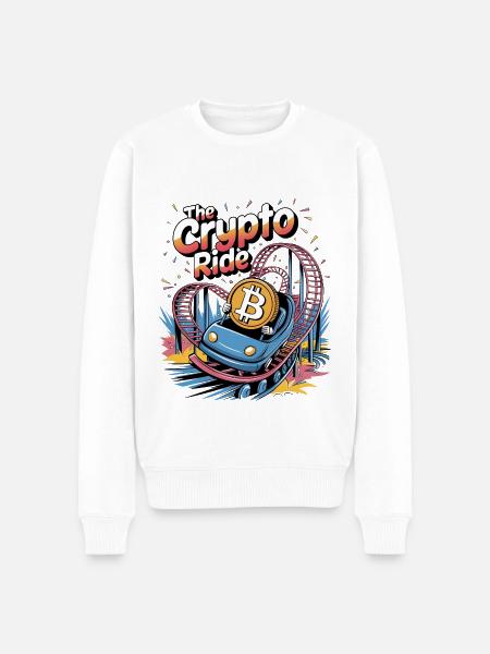 The Crypto Ride - Men's Premium Organic Jumper - white