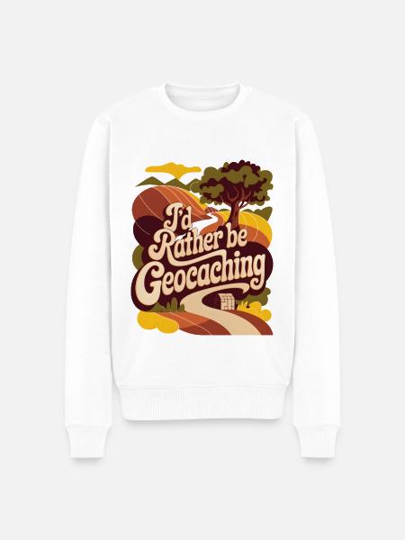 I'd Rather Be Geocaching - Men's Premium Organic Jumper - white