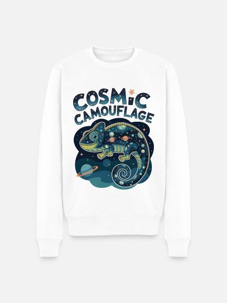 Cosmic Camouflage - Men's Premium Organic Jumper - white
