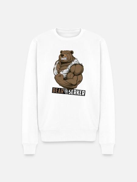 Bearserker - Men's Premium Organic Jumper - white