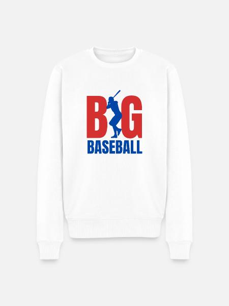 Baseball BIG - Men's Premium Organic Jumper - white