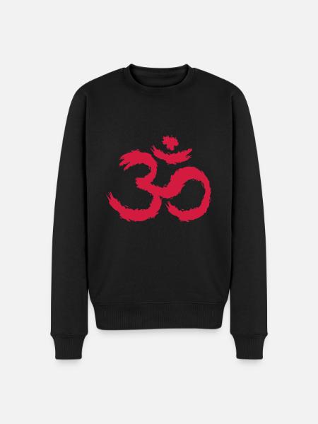 Om symbool hindoeïsme - Mannen Premium Bio sweater - zwart