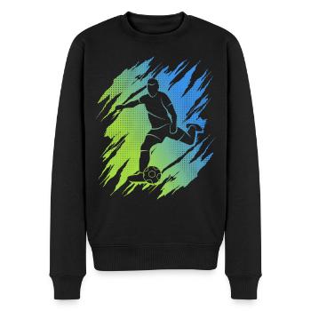 Fußballer Fußballspieler Jungen Fußball - Männer Premium Bio Pullover - Schwarz - Vorne - Nico (187cm)