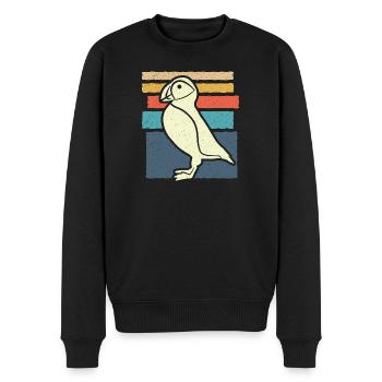 Papageitaucher Puffins Papageientaucher Puffin - Männer Premium Bio Pullover - Schwarz - Vorne - Nico (187cm)