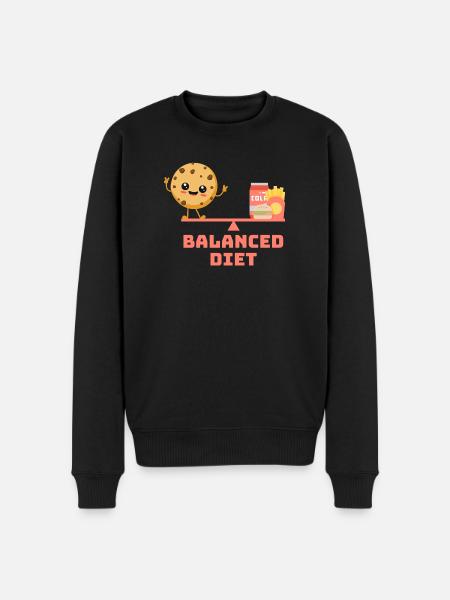 équilibré cookie fastfood Régime - Pull Premium bio Homme - noir