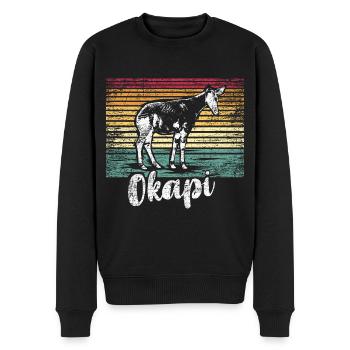 Zierliches Okapi Urwaldgiraffe - Männer Premium Bio Pullover - Schwarz - Vorne - Nico (187cm)