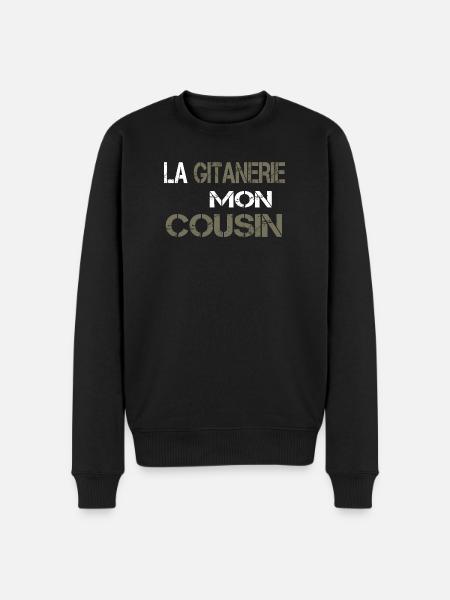 La gitanerie mon cousin - Pull Premium bio Homme - noir