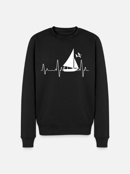 Segeln - Männer Premium Bio Pullover - Schwarz