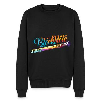 Flinke Blockflöte Bläserensemble - Männer Premium Bio Pullover - Schwarz - Vorne - Nico (187cm)