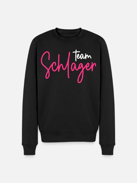 Team Schlager - Männer Premium Bio Pullover - Schwarz