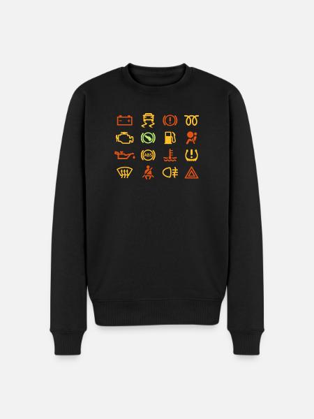 Car indicator lights - Men's Premium Organic Jumper - black