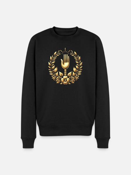 Gourmet Fork Logo - Men's Premium Organic Jumper - black