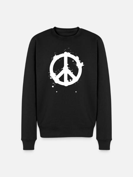 Peace Splash Guerrilla Print Style - Men's Premium Organic Jumper - black
