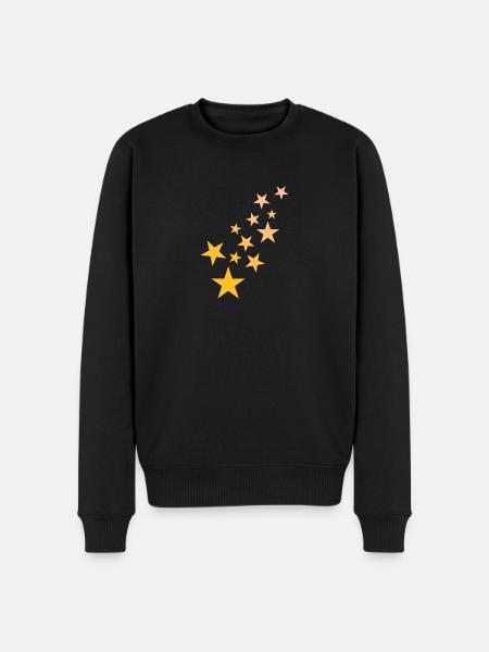 Star asterisk pattern starry sky - Men's Premium Organic Jumper - black