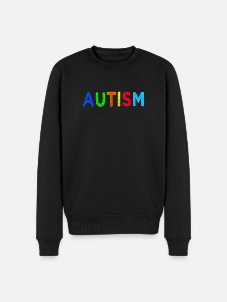 Arc-en-Ciel Autisme: Message d’Espoir - Pull Premium bio Homme - noir