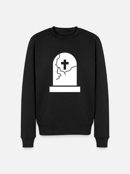Grabstein Friedhof Grab - Männer Premium Bio Pullover - Schwarz