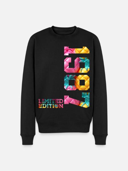 39TH BIRTHDAY LIMITED EDITION 1987 - Men's Premium Organic Jumper - black