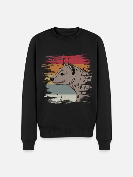 Hyäne - Männer Premium Bio Pullover - Schwarz