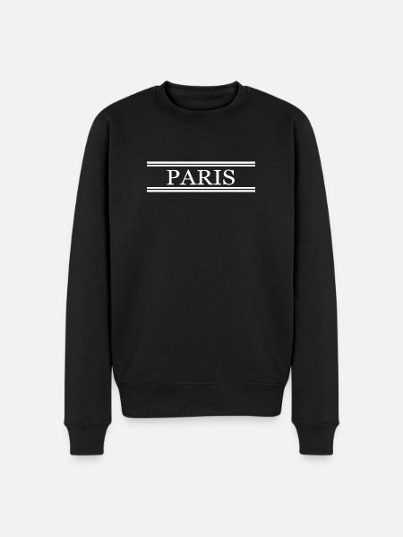 Paris France Chic - Pull Premium bio Homme - noir