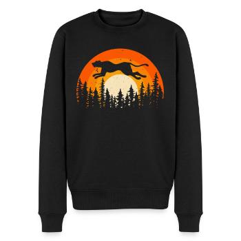 Gepardenflüsterer Wildtier Tierpfleger - Männer Premium Bio Pullover - Schwarz - Vorne - Nico (187cm)