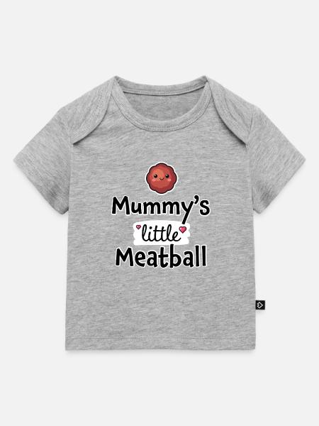 Mamas kleines Fleischbällchen – Baby- und Kinderkleidung - Baby Premium Organic T-Shirt - Grau meliert