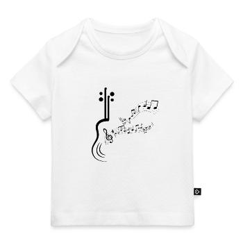 Musiknoten Musik Musiker Notenschlüssel Noten - Baby Premium Organic T-Shirt - Weiß - Vorne