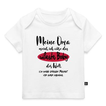 Baby Beste Süss Niedlich Welt Oma Omi - Baby Premium Organic T-Shirt - Weiß - Vorne