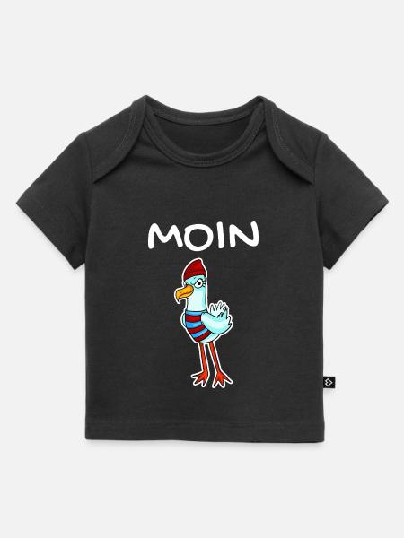 Moin mit Möwe - Moin Möwe - - Baby Premium Organic T-Shirt - Schwarz