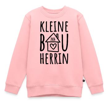 Kleine Bauherrin 2026 - Kinder Premium Organic Sweatshirt - Rosa - Vorne - AI Model Kid Female (0cm)