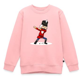 Dabbing Nutcracker - Kinder Premium Organic Sweatshirt - Rosa - Vorne - AI Model Kid Female (0cm)
