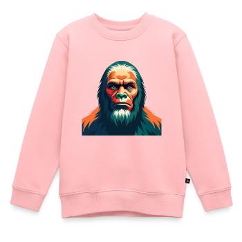 Big Foot Cartoon Figur Buntes Haustier Tier - Kinder Premium Organic Sweatshirt - Rosa - Vorne - AI Model Kid Female (0cm)