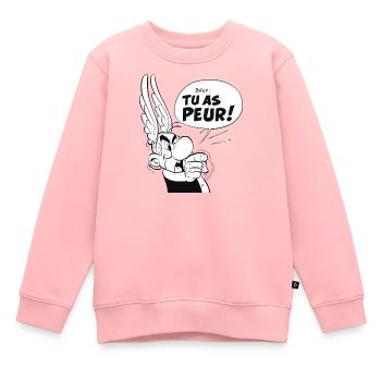 Asterix & Obelix – Asterix 'Du hast Angst!' - Kinder Premium Organic Sweatshirt - Rosa - Vorne - AI Model Kid Female (0cm)