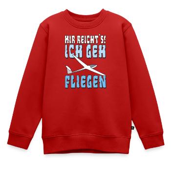 mir reichts ich geh fliegen - Kinder Premium Organic Sweatshirt - Rot - Vorne - AI Model Kid Female (0cm)