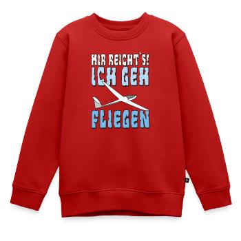 mir reichts ich geh fliegen - Kinder Premium Organic Sweatshirt - Rot - Vorne - AI Model Kid Female (0cm)